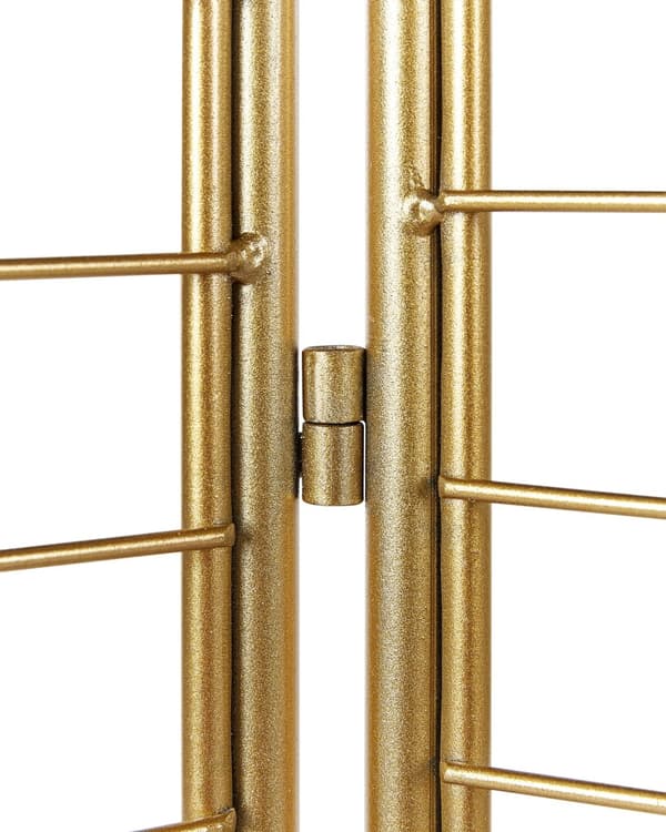 Rumdeler Guld Jern 135 x 170 cm Dekorativ Skærmvæg Paravent til Indendørs Kontor