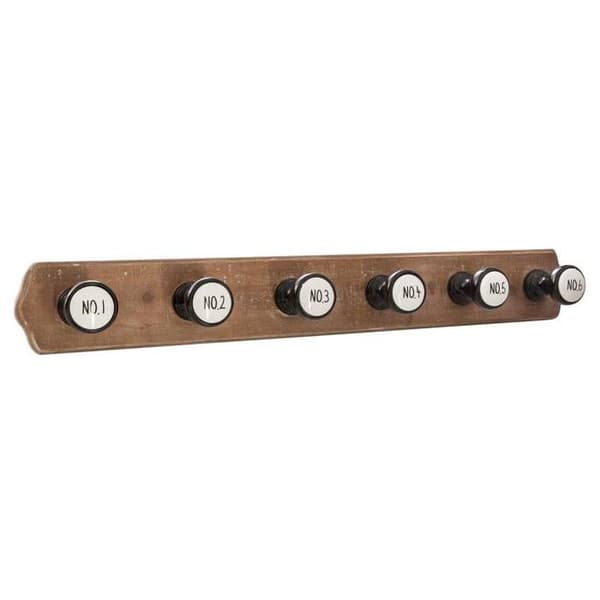 Keramikhängare - Ej specificerad - 6 krokar - L66cm - Brun - Modern - Design