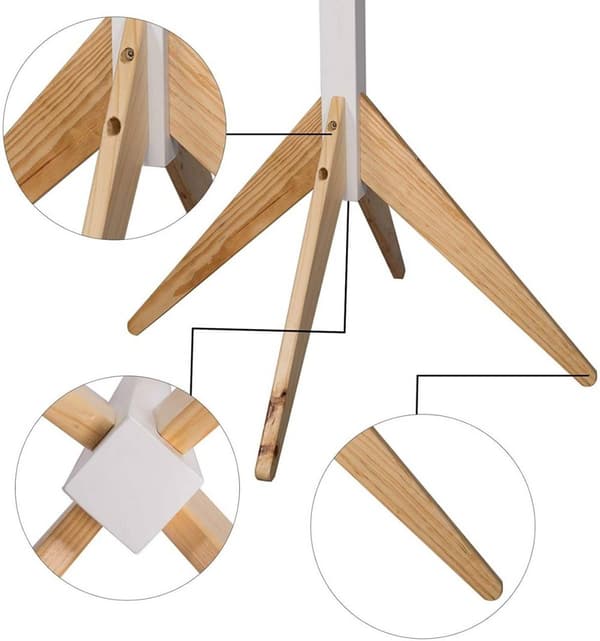 Rootz Klädställ - Stående klädhängare - Garderobsställ - Massivt trä - Robust - Utrymmesbesparande - 180cm x 43cm x 43cm