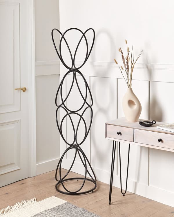 Stumtjener Svart Metall 160 cm Industriell og moderne stil Frittstående klesstativ Oppbevaring Interiør Gang