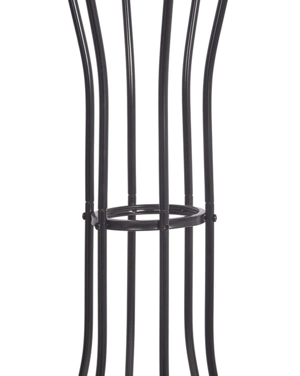 Frakkestativ sort metal 165 cm fritstående jakkestativ industrielt moderne dekorativt tilbehør til gangen