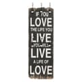 Miniatyrbild 2 av 2: Väggmonterad klädhängare med 6 krokar LOVE LIFE 120x40 cm