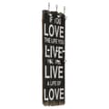 Miniatyrbild 1 av 2: Väggmonterad klädhängare med 6 krokar LOVE LIFE 120x40 cm