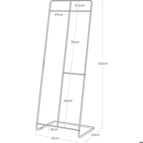 Yamazaki Home Klädhängare - Svart - 61x163x45 cm