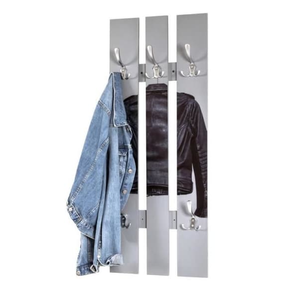Vintage Väggkrok - Paris Prix - Jacka - Grå &amp; Svart - MDF &amp; Metall