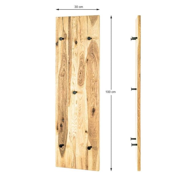 Väggkrok 5 krokar "Royal Oak" 100cm Natur - Paris Pris Beige