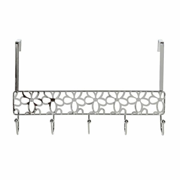 Dörrhängare DKD Home Decor Silvrig Metall Plast Virágok 32 x 10 x 19 cm