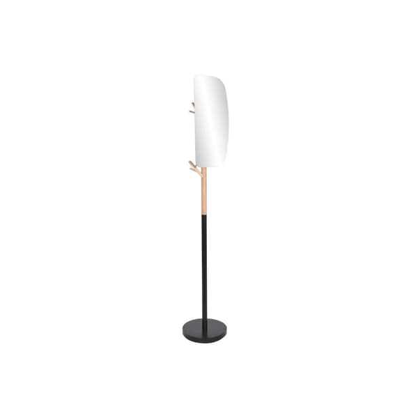 Hattställ Home ESPRIT Svart Naturell Trä Metall Scandi 33 x 33 x 185 cm