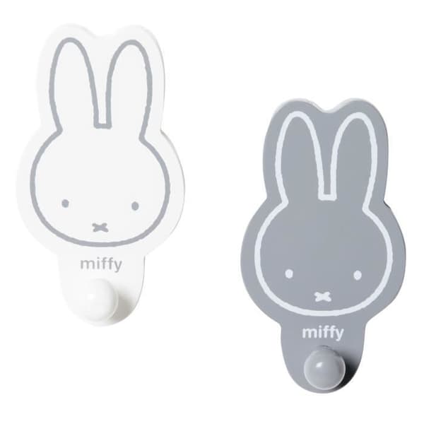 ROBA Babyrockkrok - 2 "miffy®" kaninväggkrokar - Grå/Vit