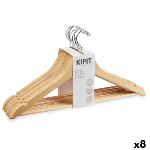 Bøjlesæt Kipit 79419 Brun Træ Metal 44,5 x 1,2 x 23 cm (8 enheder)
