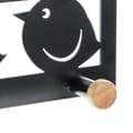 Pikkukuva 3 / 3: Ovitakkiteline DKD Home Decor 8424001835553 Linnut Valkoinen Musta Metalli Puu MDF 28,5 x 9,5 x 16 cm (2 osaa)