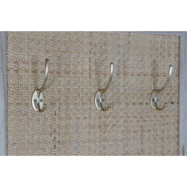 Naulakko peilillä Home ESPRIT Luonnollinen Rottinki Paolownia wood Peili 92 x 40 x 181 cm