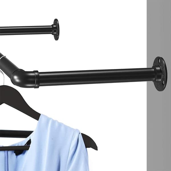 Set med 2 svarta väggkrokar för kläder - L92 x D30 cm