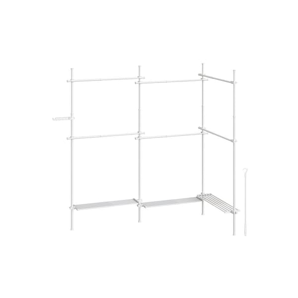 Rootz Tøjstativ Højt til loftet - Organizer - Hængende garderobe - Stålramme - Justerbare mål - 33,5 cm x (240-353) cm x (208-310) cm
