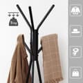 Miniatyrbillede 4 af 8: Rootz Tree Coat Stand - Knagerække - Tøjorganisering - Spånplader og stål - 49,5 cm x 49,5 cm x 179 cm - Greige Black - 3,3 kg - Nem montering