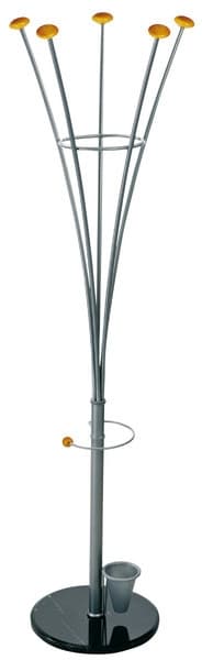 Alco AL-2803 klädhängare metall silver 5 krokar, inkl. Paraplyställ