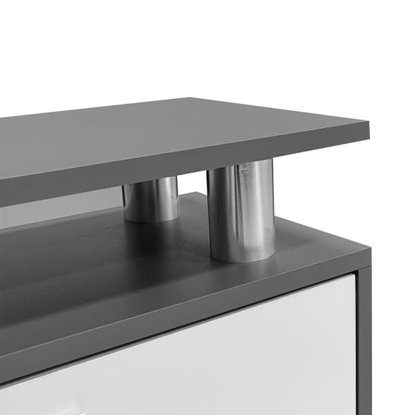 Rootz väggmonterad klädhängare - Entréorganisatör - Platssnål förvaring - 80x25x96,5cm Skoskåp - 8 krokar - Spegel 80x40cm - Antracitgrå