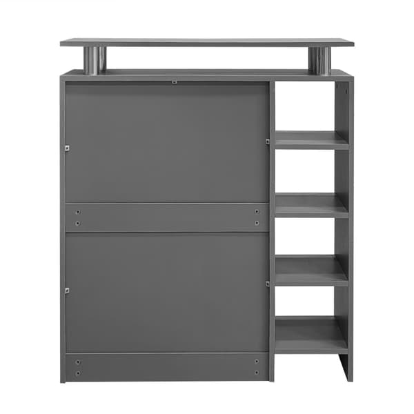 Rootz väggmonterad klädhängare - Entréorganisatör - Platssnål förvaring - 80x25x96,5cm Skoskåp - 8 krokar - Spegel 80x40cm - Antracitgrå
