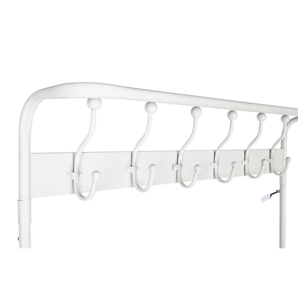 Takkiteline hylylllä Home ESPRIT Valkoinen Metalli Loft 110 x 36 x 186 cm