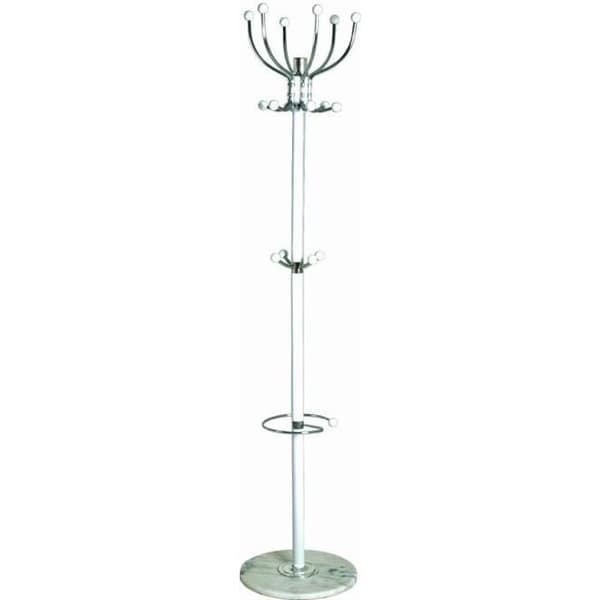 Klädhängare 16 kulor 176 cm vit och krom cd