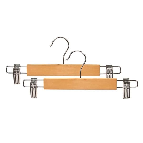 Bøjlesæt Kipit 29100196 Brun Sølvfarvet Træ Metal 28,5 x 2,5 x 11,5 cm Klemmer (24 enheder)