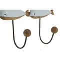 Miniatyrbillede 4 af 6: Knagerække til væggen Home ESPRIT Hvid Himmelblå Metal Paulonia træ Hval 45 x 10 x 17,5 cm (2 enheder)