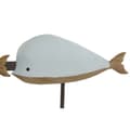 Miniatyrbillede 5 af 6: Knagerække til væggen Home ESPRIT Hvid Himmelblå Metal Paulonia træ Hval 45 x 10 x 17,5 cm (2 enheder)