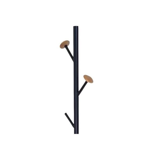 Porte-manteaux q-connect 5 metallspettar detaljer i trä höjd 177cm