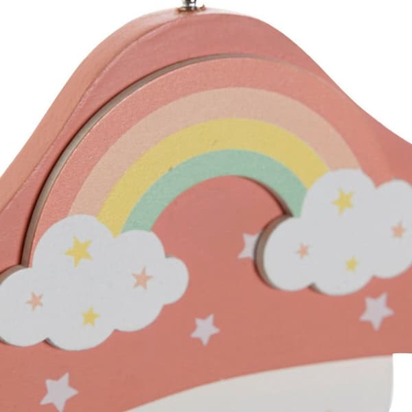 Hängare DKD Home Decor Trä MDF Regnbåge (2 pcs) (35 x 1 x 19 cm)