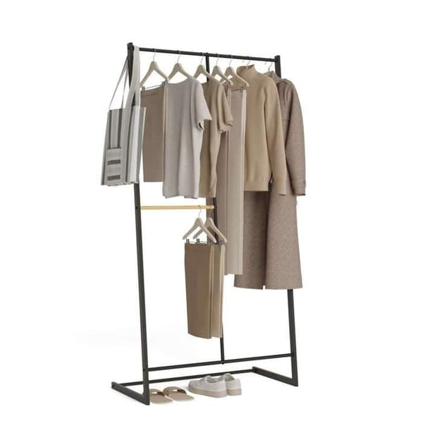 Porte Manteau - NEWLUX - Hangy One 15 - Metall - Svart - 80x40x160 cm - 15 kg