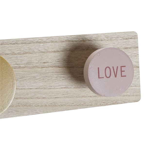 Väggmonterad rockhängare DKD Home Decor MDF Shabby Chic (50 x 5,5 x 8 cm)