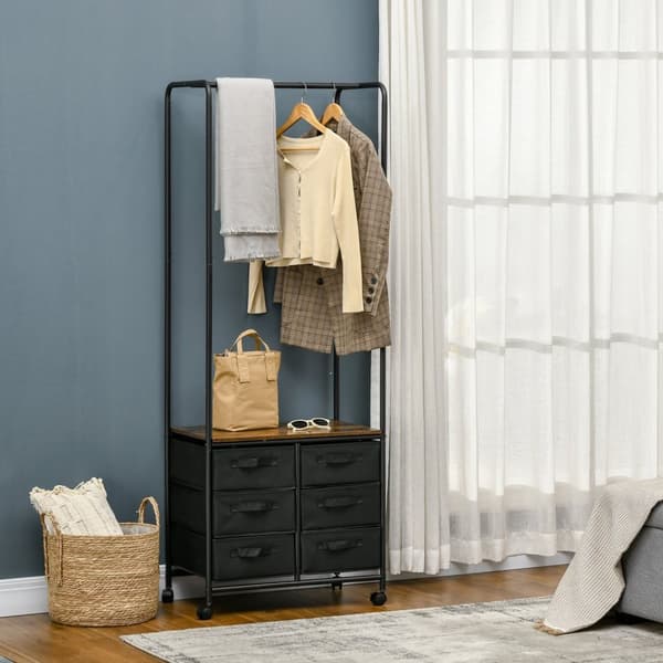 Rootz Industrial Clothes Rack - Garderobsorganisatör - Lagringsenhet - Space Saver - 63,5 cm x 40 cm x 172,5 cm