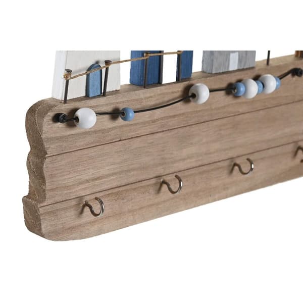 Knagerække til væggen DKD Home Decor Træ MDF (34,5 x 1,5 x 21,5 cm)