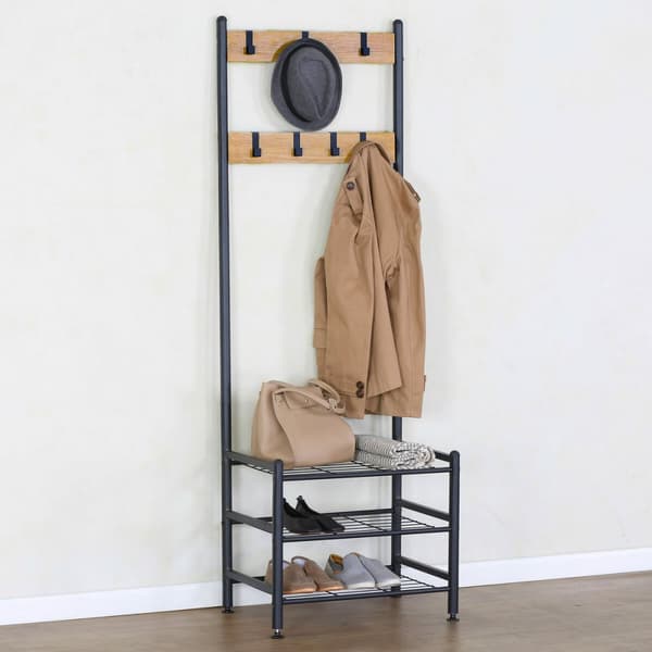 Stativ med Hylde Max Home Stål Melamin spånplade Minimalistisk 60 x 175 x 40 cm
