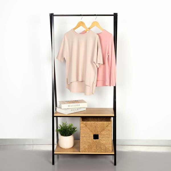Takkiteline hylylllä Max Home Teräs Melamiini lastulevy Minimalistinen 64 x 150 x 40 cm