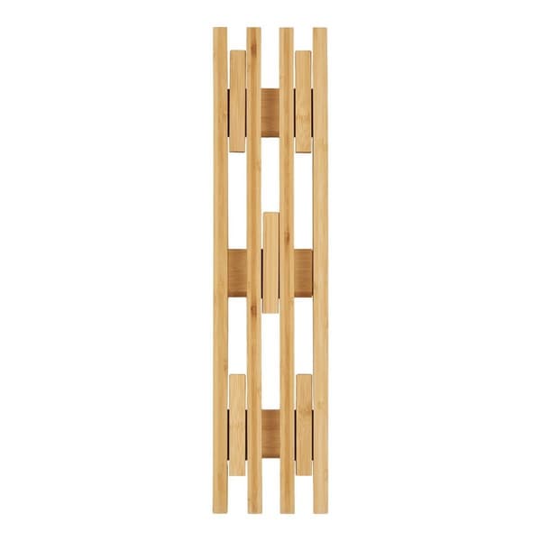 Rootz Bambu Coat Rack - Natural Wall Hanger - Wood Organizer - Eco -Friendly Design - 14cm x 60 cm x 9,5 cm