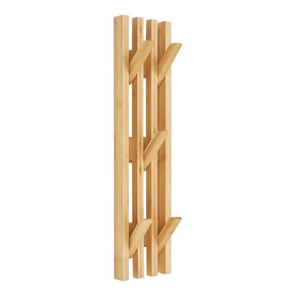Rootz Bambu Coat Rack - Natural Wall Hanger - Wood Organizer - Eco -Friendly Design - 14cm x 60 cm x 9,5 cm