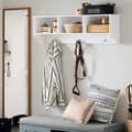 Miniatyrbillede 3 af 7: Rootz MDF Coat Rack - Cloakroom Strip - Vægmonteret bøjle - 3 metalkroge - holdbart design - 100x30x20cm