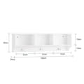 Miniatyrbillede 4 af 7: Rootz MDF Coat Rack - Cloakroom Strip - Vægmonteret bøjle - 3 metalkroge - holdbart design - 100x30x20cm