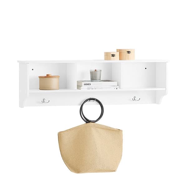 Rootz MDF -takki -teline - Vihkahuoneen nauha - seinälle asennettu ripustin - 3 metallikoukkua - kestävä muotoilu - 100x30x20cm