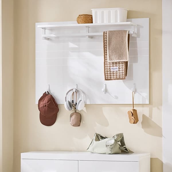 Rootz Wall Garderobe Closet Organizer - Coat Hooks - MDF Hanger - Space Saving - 100x70x20cm