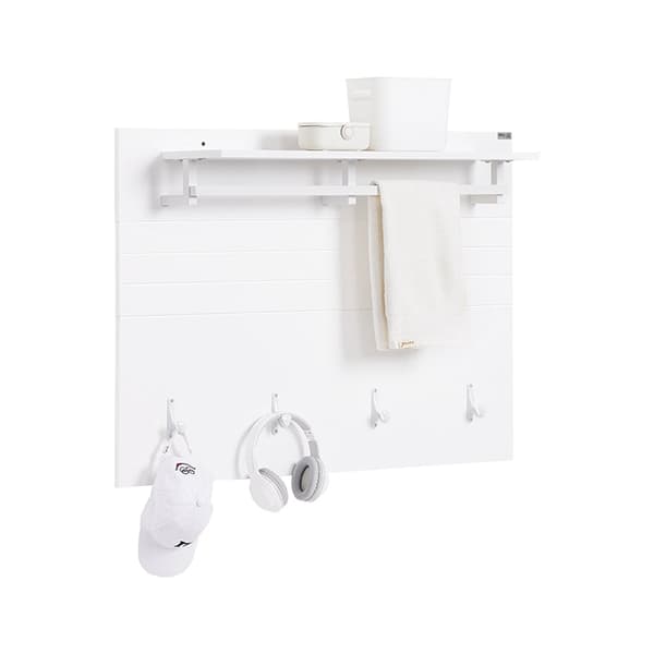 Rootz Wall Garderobe Closet Organizer - Coat Hooks - MDF Hanger - Space Saving - 100x70x20cm