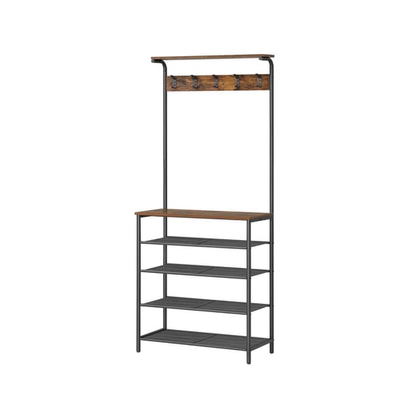 Vaatenaulakko, VASAGLE, 31,5 x 68 x 183,5 cm, Vintage ruskea-musta.