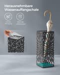 Miniatyrbild 4 av 6: Paraplyställ, SONGMICS, 15,5x15,5 cm, Svart