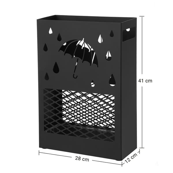 Paraplyholder, SONGMICS, 28x12x41 cm, Sort.