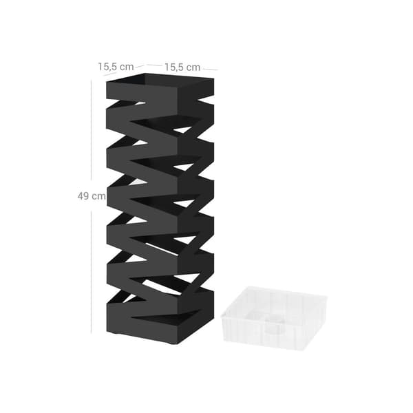 Paraplyholder, SONGMICS, 15,5 x 15,5 x 49 cm, Sort