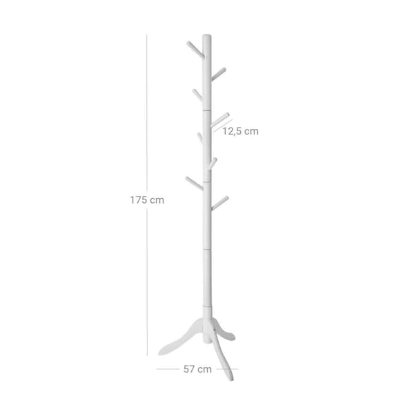 Garderobestativ, RCR60WT, 57x57 cm, Hvid