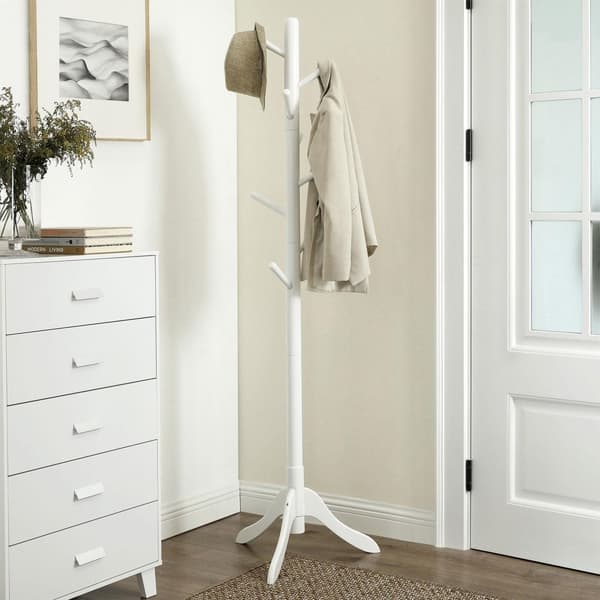 Garderobestativ, RCR60WT, 57x57 cm, Hvid