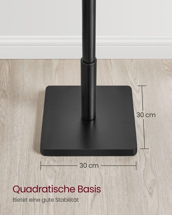 Garderobestativ, VASAGLE, 30x30x175 cm, Sort