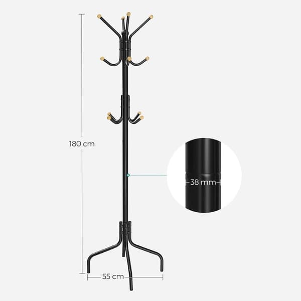 Garderobestativ, SONGMICS, 55x180 cm, Hvid